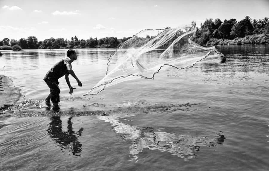 Fischen mit dem Netz
