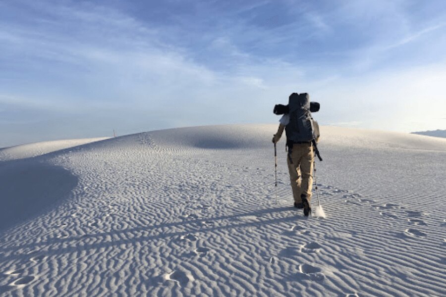 Mann, Winter, Outdoor, Trekking, Rucksack