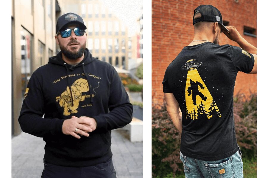 Nine Line - T-Shirt und Hoodie. Quelle: Rigad