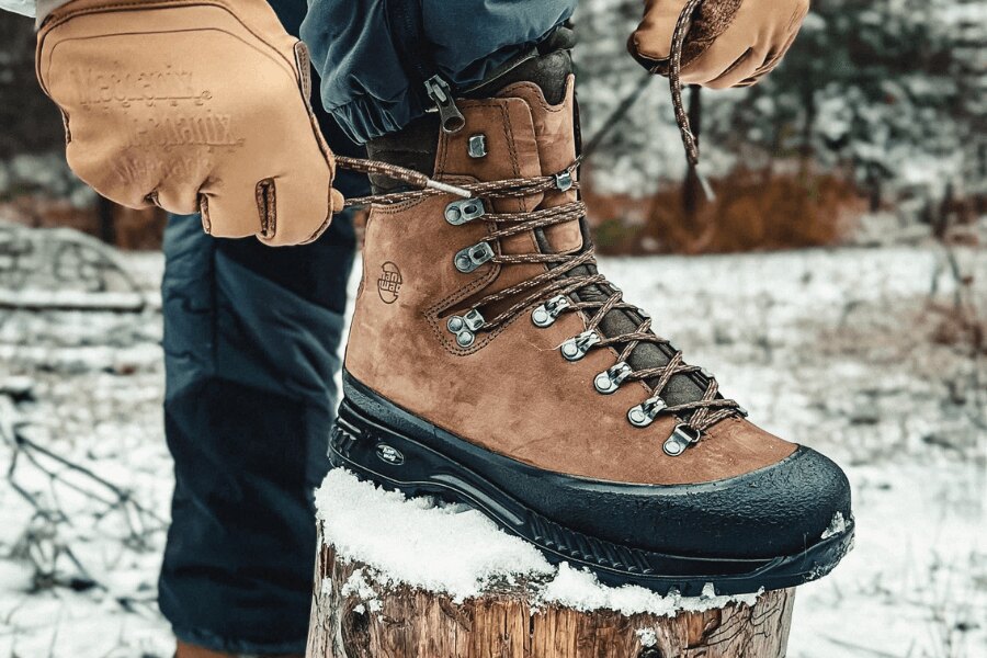 Hanwag-Schuhe, Detail der Schnürung. Quelle: Rigad