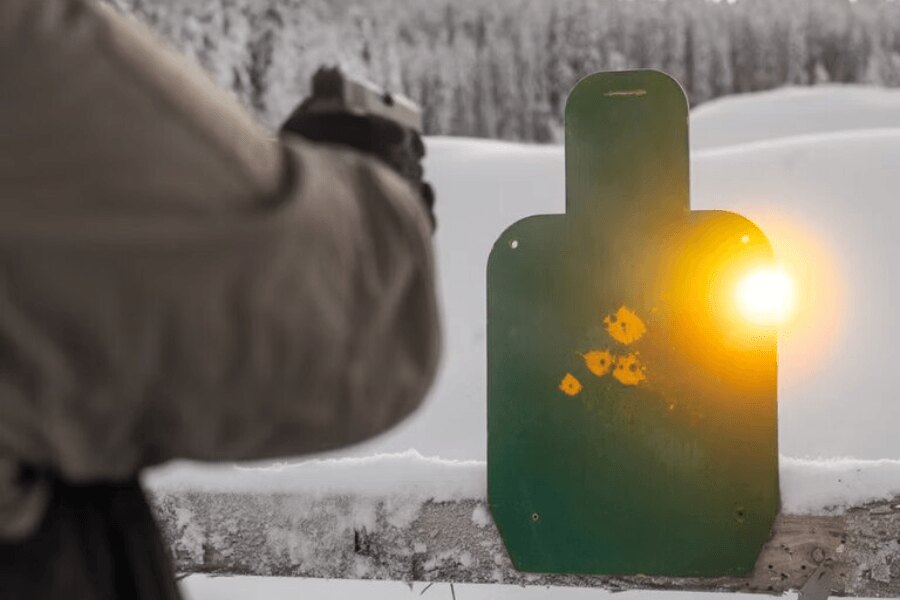 LED-Flasher GOAST, der einen Treffer beim Schuss signalisiert