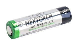 18650 NexTorch® wiederaufladbare Batterie (2600 mAh)