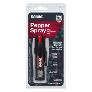 Abwehrspray Compact mit Clip Sabre Red®