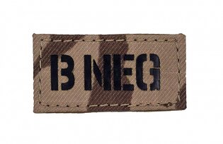 AČR IR Combat Systems® Blutgruppe B NEG - Muster 95 Wüste
