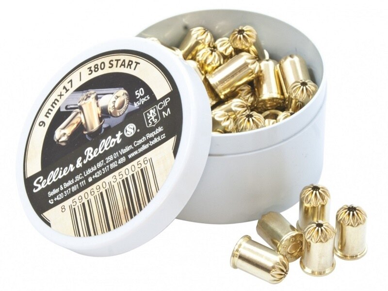 Akustische Munition Sellier & Bellot® / 380 R Blanc / 9mm R Blanc / 9x17 / 50 Stk