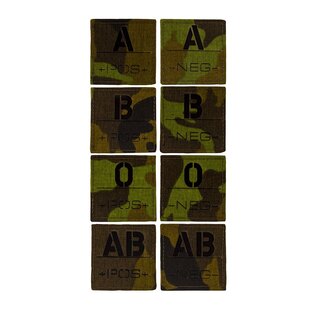 Blutgruppennamensschild AČR IR Combat Systems®