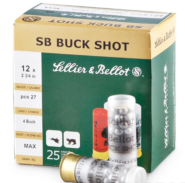 Buck Shot Sellier & Bellot® / 12/70 / 36 g / 8,4 mm / 25 Stk