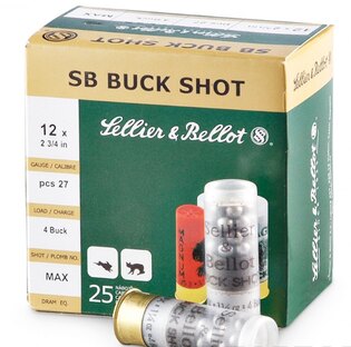 Buck Shot Sellier & Bellot® / 12/70 / 36 g / 8,4 mm / 25 Stk