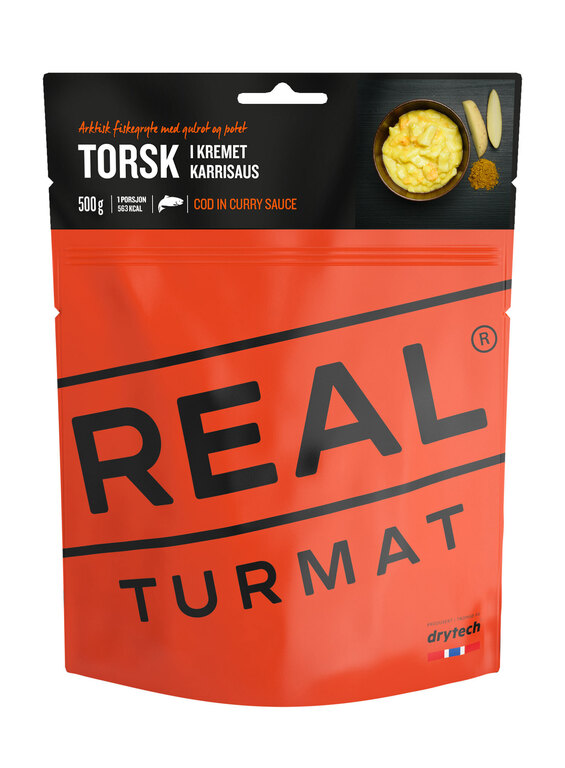 Dehydrierte Nahrung Kabeljau in Currysauce Real Turmat®