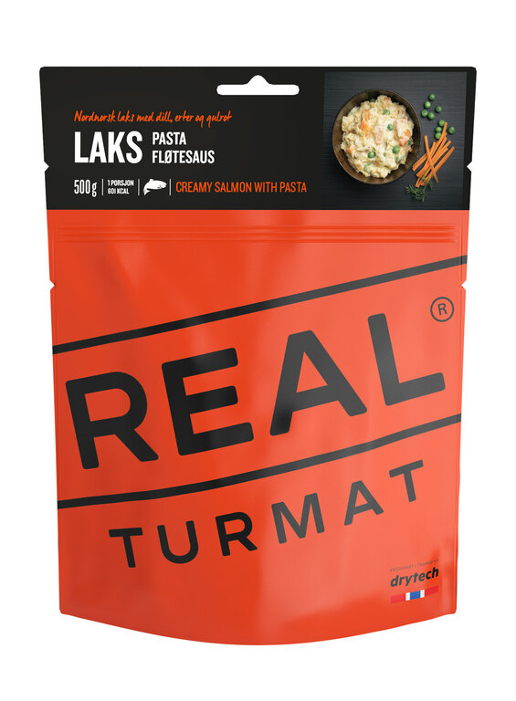 Dehydriertes Essen Cremige Nudeln mit Lachs Real Turmat®