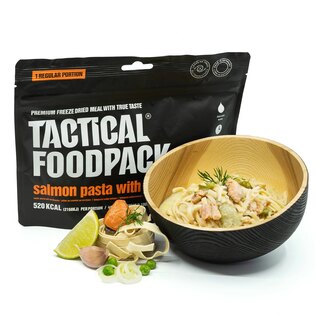 Dehydriertes Essen Nudeln mit Lachs und Weißwein Tactical Foodpack®