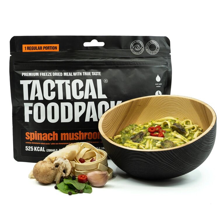 Dehydriertes Essen Nudeln mit Spinat und Pilzen Tactical Foodpack®