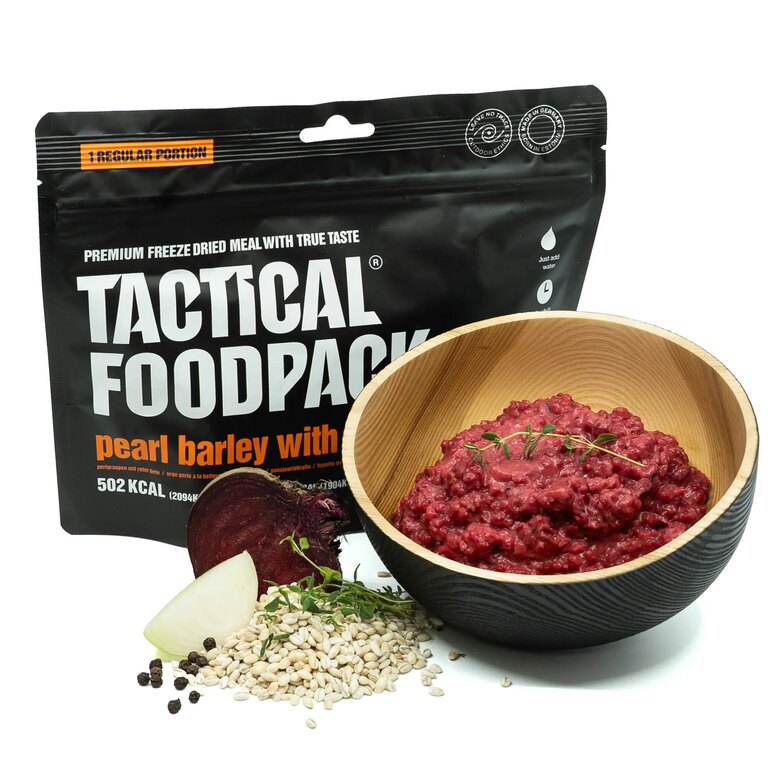 Dehydriertes Essen Perlgraupen mit Roter Bete Tactical Foodpack®