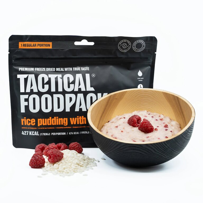 Dehydriertes Essen Reispudding mit Himbeeren Tactical Foodpack®