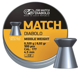 Diabolos Yellow Match Middle Weight 4.5 mm JSB® / 500 Stk