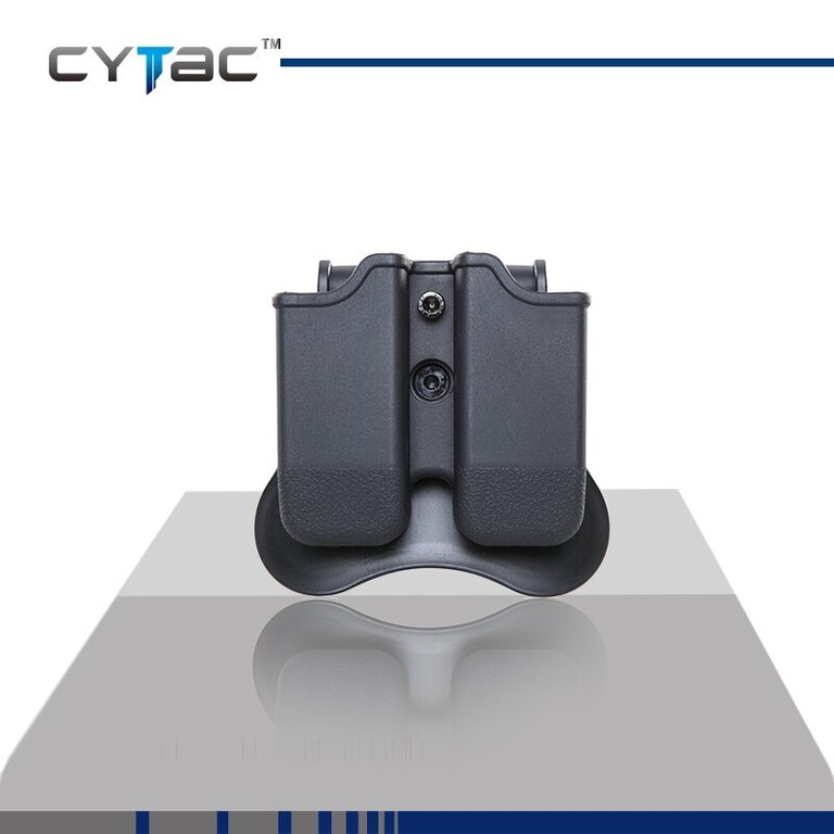 Doppeltes Cytac® Glock Pistolenmagazin Holster - schwarz