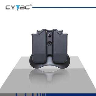 Doppeltes Cytac® Glock Pistolenmagazin Holster - schwarz