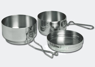 Edelstahl dreiteiliges Essgeschirr ALB®