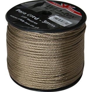 Fallschirmschnur - Paracord auf der Spule Web-tex® 3 mm, 100 Meter