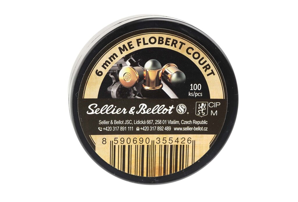 Flobertpatronen Sellier & Bellot® / 6 mm ME Flobert / 1,05 g - 16 grs / 100 Stk