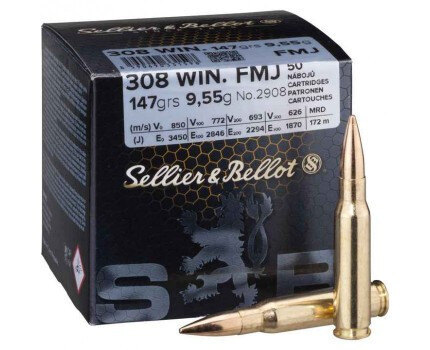 FMJ Sellier & Bellot® / .308 Win / 8 g - 124 grs / 50 Stück