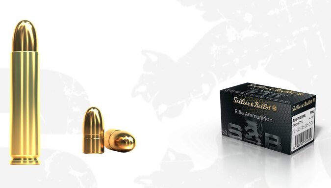 FMJ Sellier & Bellot® Patronen / .30 Carbine / 7,1 g - 110 grs / 50 Stück