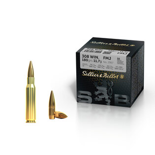 FMJ Sellier & Bellot® Patronen / 308. Win / 11,7 g - 180 grs / 50 Stück