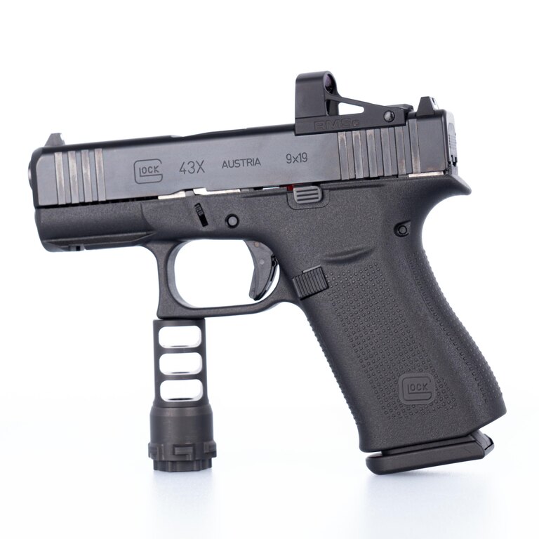Glock 43X MOS Pistole mit RMSc Shield Leuchtpunktvisier / Kaliber 9x19