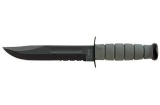 KA-BAR® Fighting-Utility Knife mit fester Klinge, Farbe Foliage Green, mit kombiniertem Schliff