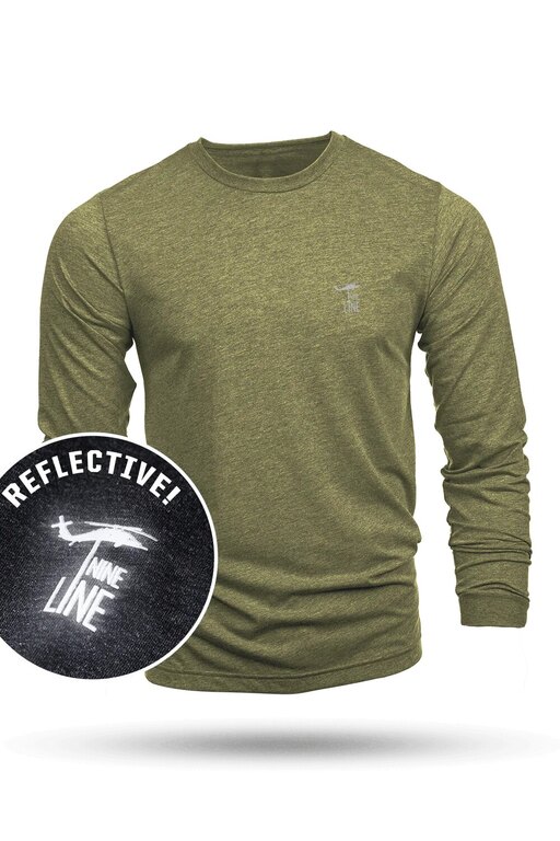 Langarmshirt Reflective Dropline Logo Nine Line®