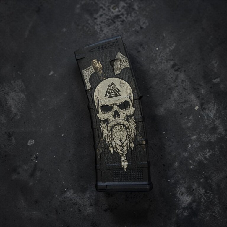 Magazin für AR15, 30 Schuss, Kaliber 5.56×45 NATO Magpul® / Viking Skull