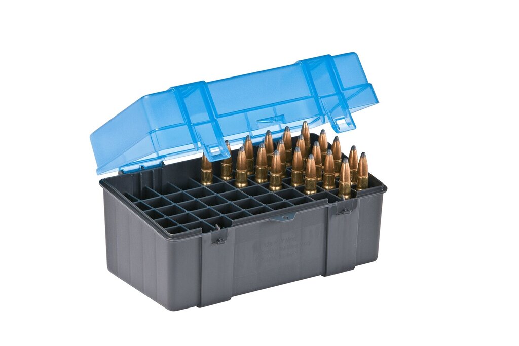 Munitionsbox - 7 mm Magnum Plano Molding® USA - 50 Stück, blau