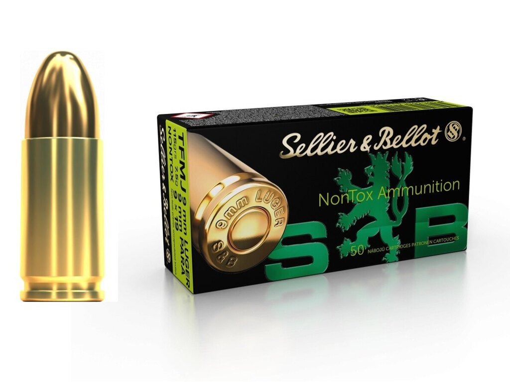 Nontox Sellier & Bellot® Munition / 9 mm Luger / 7,5 g - 115 grs / 50 Stk