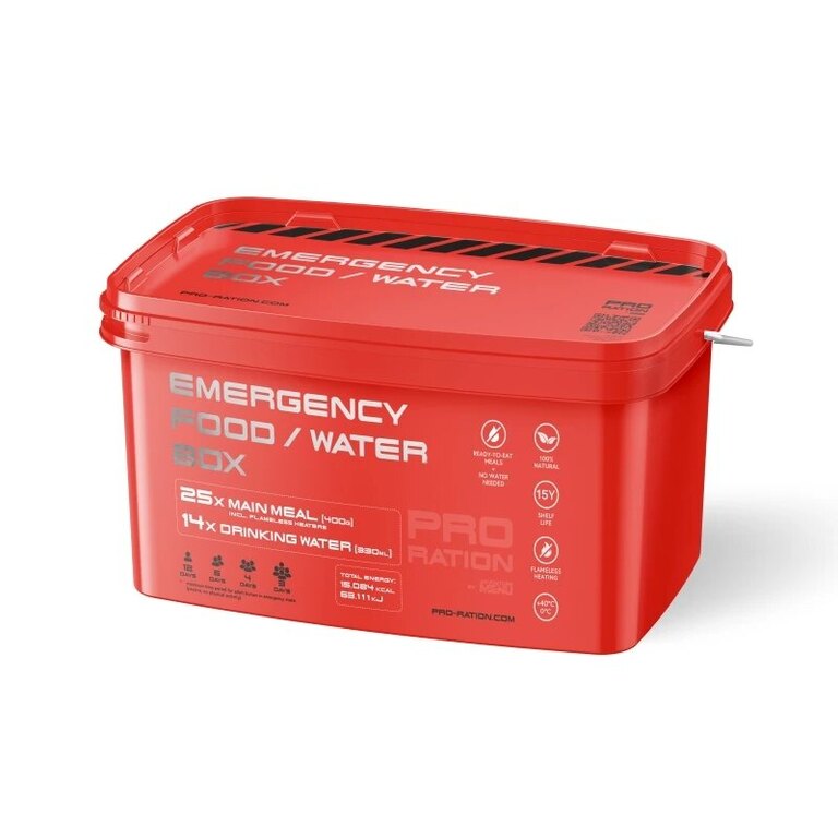 Notfallverpackung Lebensmittel Emergency Food / Water Pro Ration®, Box 23 Portionen