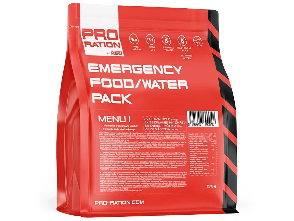 Notration Notration® Emergency Food / Water Ration®, MENÜ I