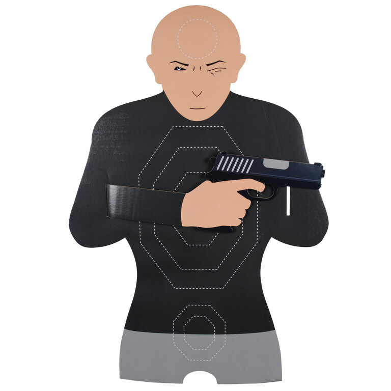 Pappscheibe Mann / Waffe Real Target®