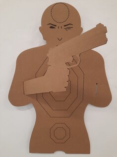 Pappzielscheibe Mann / Waffe 2 Real Target®