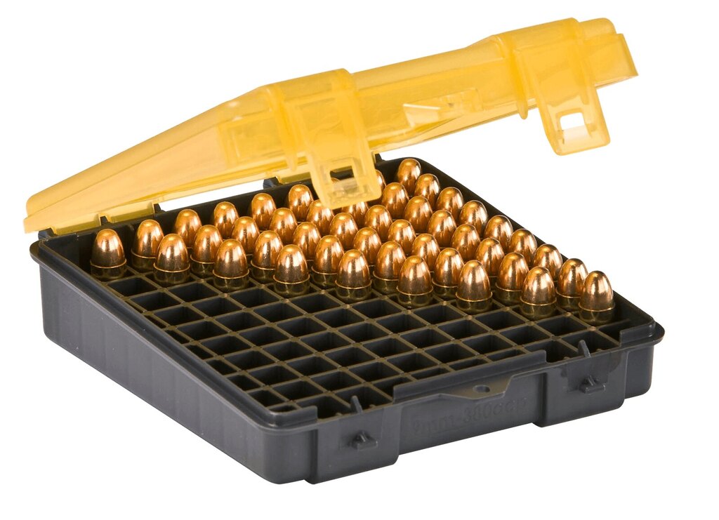 Patronenbox - 9 mm/.380 Auto Plano Molding® USA - 100 Stk, gelb