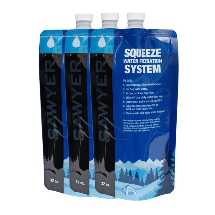 SAWYER® faltbare Flasche 1 Liter, Set 3 Stk
