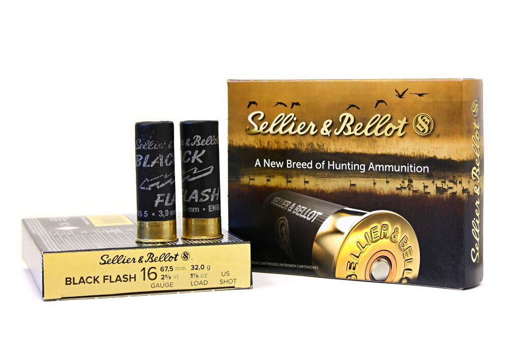 Schrotpatronen Black Flash Sellier & Bellot® / 16/67 / 32 g / 10 Stk