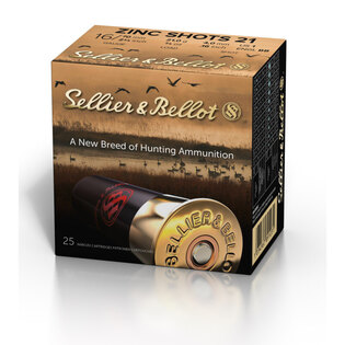 Schrotpatronen Zinc Shots Sellier & Bellot® / 16/70 / 21 gr / 25 Stk