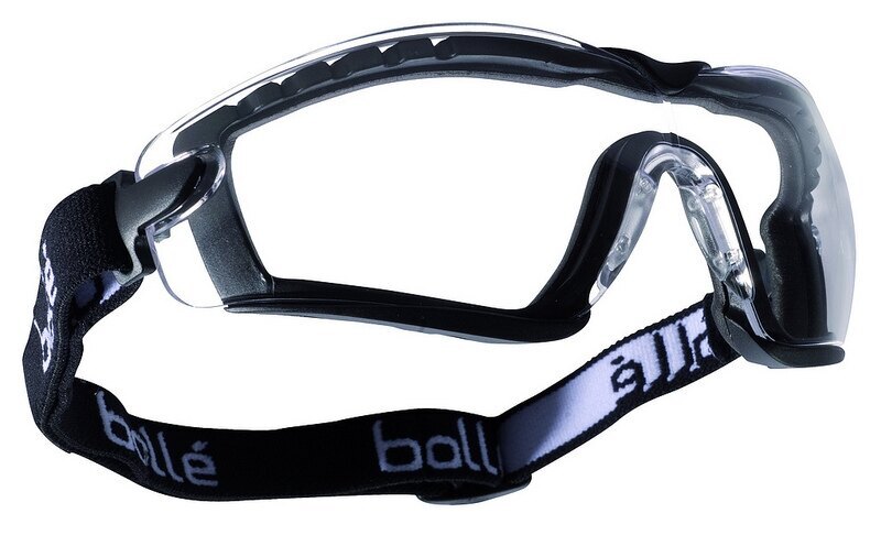 Schutzbrille BOLLÉ® COBRA mit Band, klare Gläser