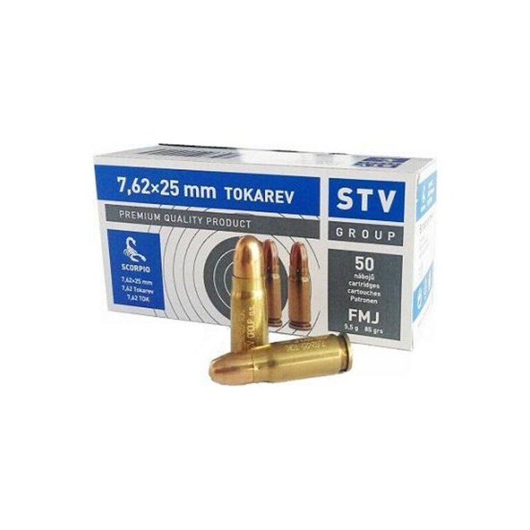 Scorpio STV Arms® Munition / FMJ CIP 7,62 x 25 Tokarev / 200 Stück