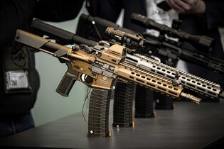 Selbstladegewehr AR15 S4F 10,5" CSS TIGER EYE / Kaliber 223.Rem Schmeisser® + Leuchtpunktvisier LE GEN2 Falke®