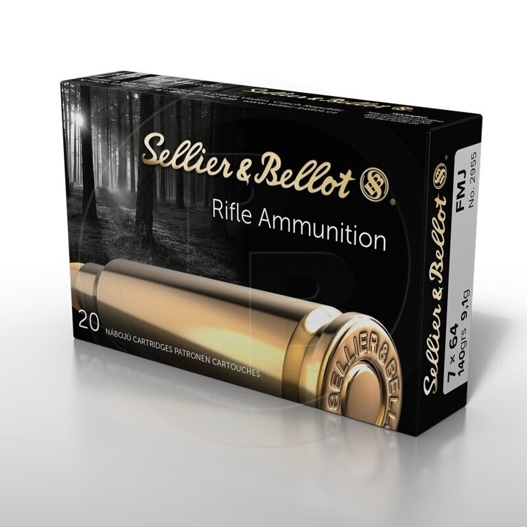 Sellier & Bellot® FMJ-Patronen / 7x64 / 9,1 g - 140 grs / 20 Stück