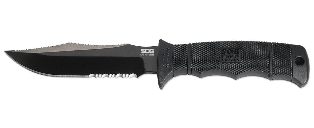 SOG® Seal Pup Elite Messer mit fester Klinge, Kydex® Scheide - schwarz