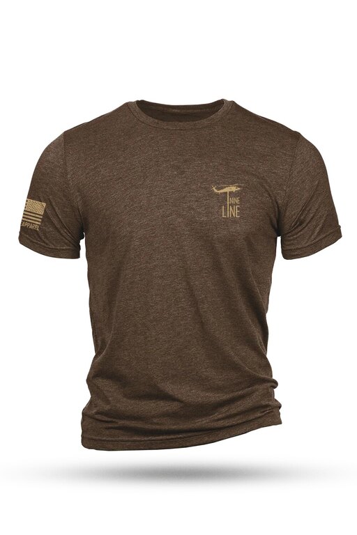 T-Shirt Tan Dropline Logo Nine Line®