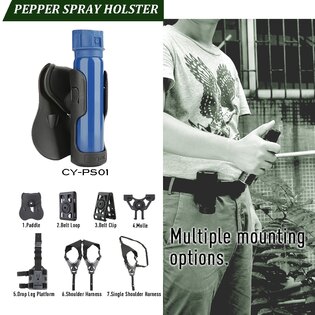 Taktische Halterung für Pfefferspray Cytac® 38 mm - schwarz