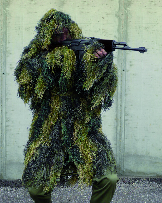Tarnparka Ghillie ANTI FIRE mit Kapuze Mil-Tec® - woodland