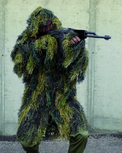Tarnparka Ghillie ANTI FIRE mit Kapuze Mil-Tec® - woodland